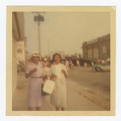 Two women smiling at the camera