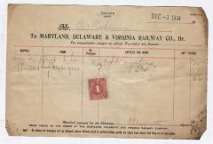 Abraham Robinson shipping bill, 1914 December 3