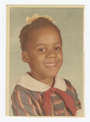 A portrait of a young girl