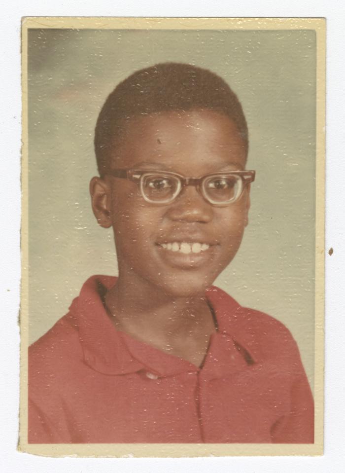A smiling young boy
