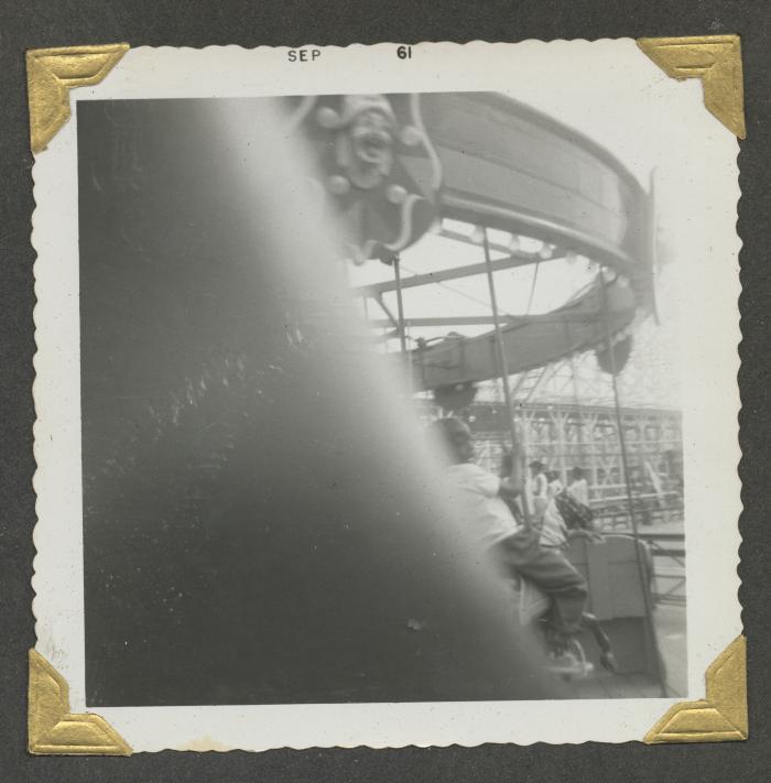 A child on a carousel 