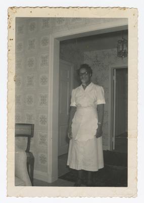 Georgie Shorter standing in a doorway