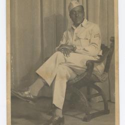Man in a white military uniform
