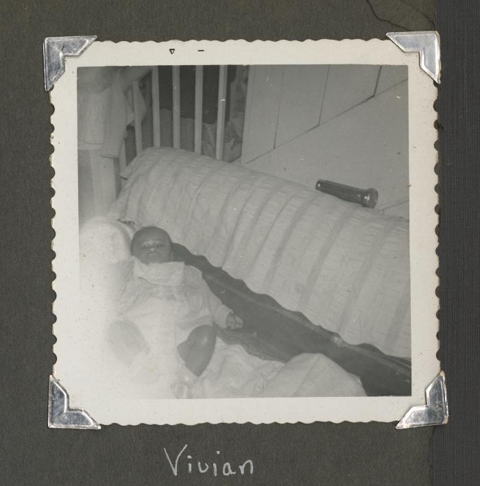 Baby Vivian laying down