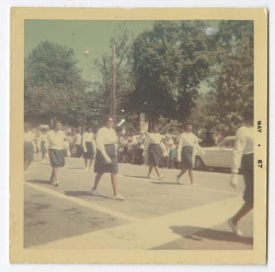 Women marching in a parade