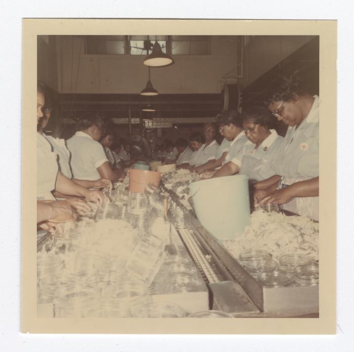 Sorting glass jars at VITA Foods