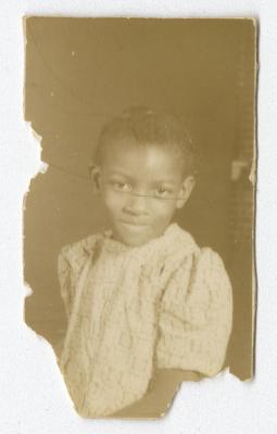 A young girl in a dress