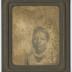 Framed photograph of a woman in pearls