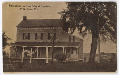 Painting of the residence of the Honorable William H. Cooper in Melitota, MD.