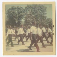 Men marching