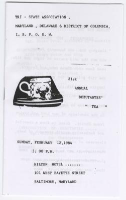 Program for "21st Annual Debutantes' Tea"