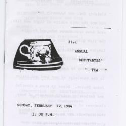 Program for "21st Annual Debutantes' Tea"
