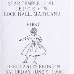 June 9th, 1990 Debutante Reunion bulletin