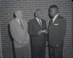 Elmer Hawkins, Hilton, and Henry Demain at Garnet High School