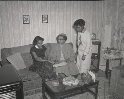 Teacher with two students