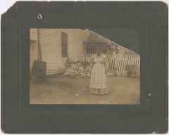 African American woman in yard