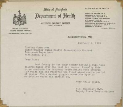 African American nurse letter