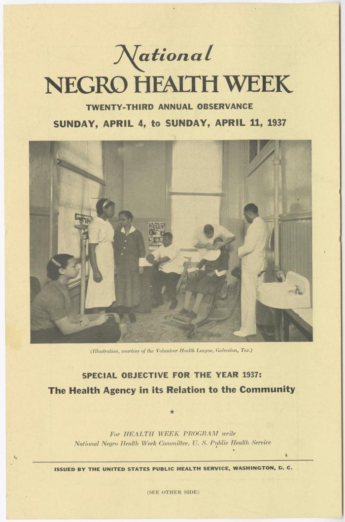 "National Negro Health Week" brochure