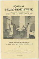 "National Negro Health Week" brochure