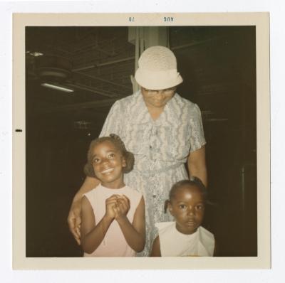 Annie Hines and granddaughters Joyce btown and Mary Brown, July 9, 1970