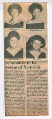 1984 Debutante newspaper announcement