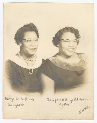 Marjorie A. Blake and Josephine Ringgold Johnson