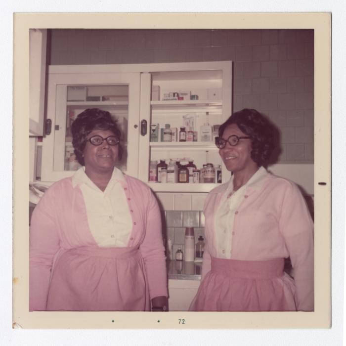 Loretta Sampson Butler (left) and Geraldine Brooks Fenwick at Vita Foods 