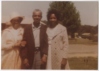 Man and women outside