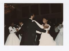 Angela Jones Sampson dancing with her father Herald Jones