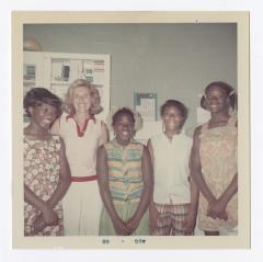 Vanessa Somex, Mrs. Taseh, Renee Cann, Sharon Elias, and Donna Thompson in the VITA Foods first aid room