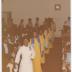 Choir walking down the church aisle postcard
