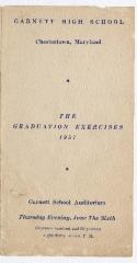 Garnett High School graduation program, 1957
