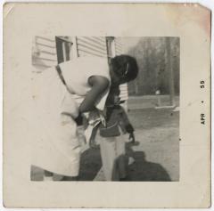 Woman and child, "APR 55"