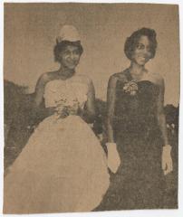 Bride and bridesmaid