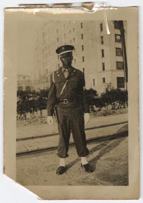 A police officer standing outside 