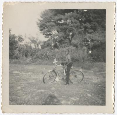Young boy on his bike