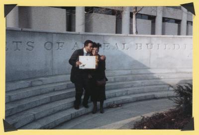 Man and woman with certificate 