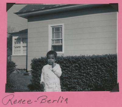 Renee outside house