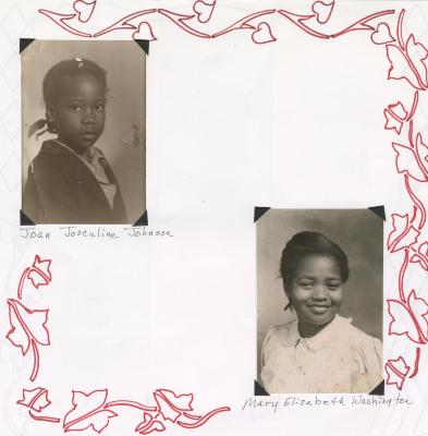 Scrapbook page - Joan Johnson, Mary Washington