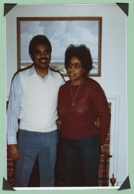 Couple poses for photograph