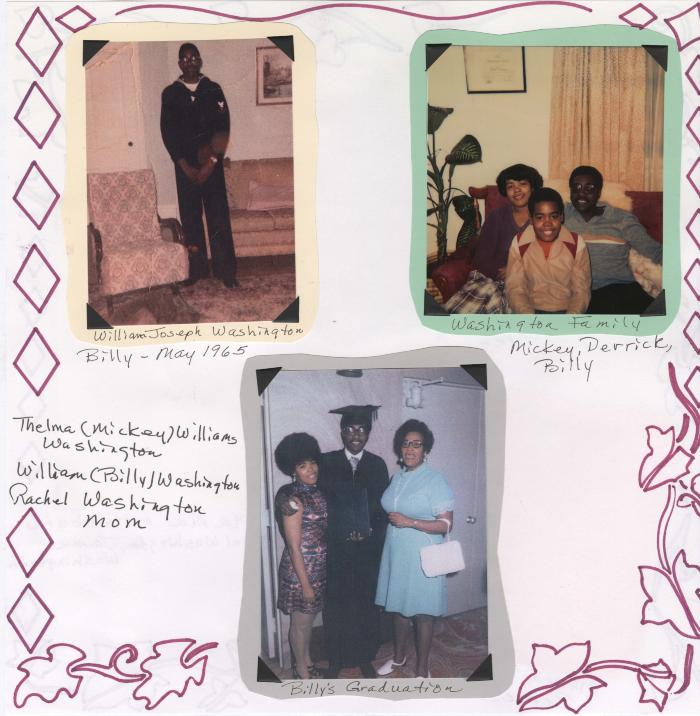 Scrapbook page - Washington family