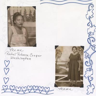 Scrapbook page - Rachel Rebecca Cooper Washington
