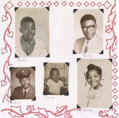 Scrapbook page - Billy, Larry, Mary