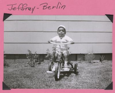 Jeffrey on bicycle