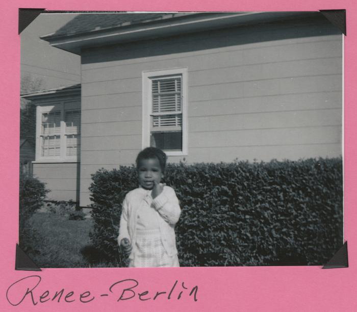 Renee outside house