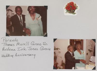 Scrapbook page - Groce wedding anniversary 