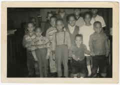 Children at a family reunion