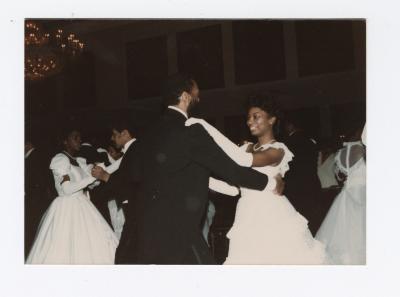 Angela Jones Sampson dancing with her father Herald Jones