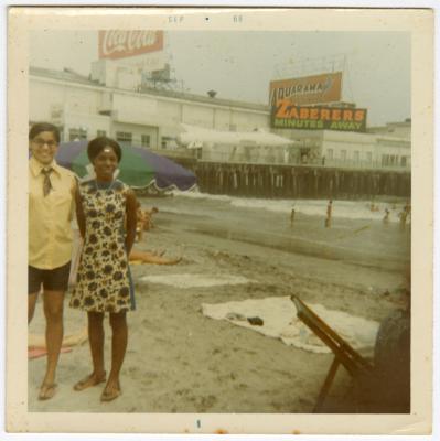 Lynn Strong and Charlotte "Betty" Frisby on vacation in Ocean City, MD