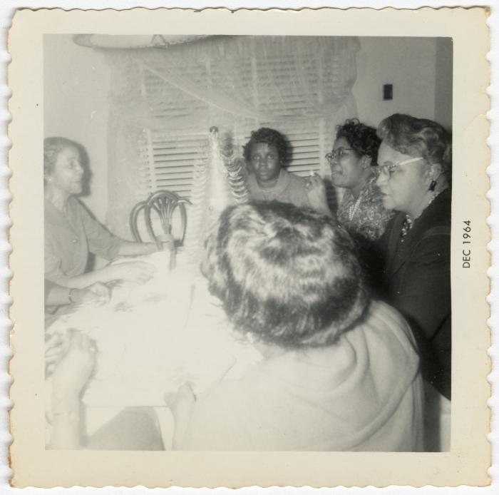 Christmas party at Fannie Wilson's home